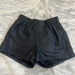 ZADIG & VOLTAIRE Pax Crinkled Leather Shorts
